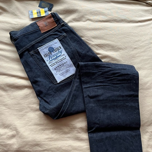 RALPH LAUREN RUGBY STRAIGHT CUT INDIGO DENIM - Picture 3 of 3